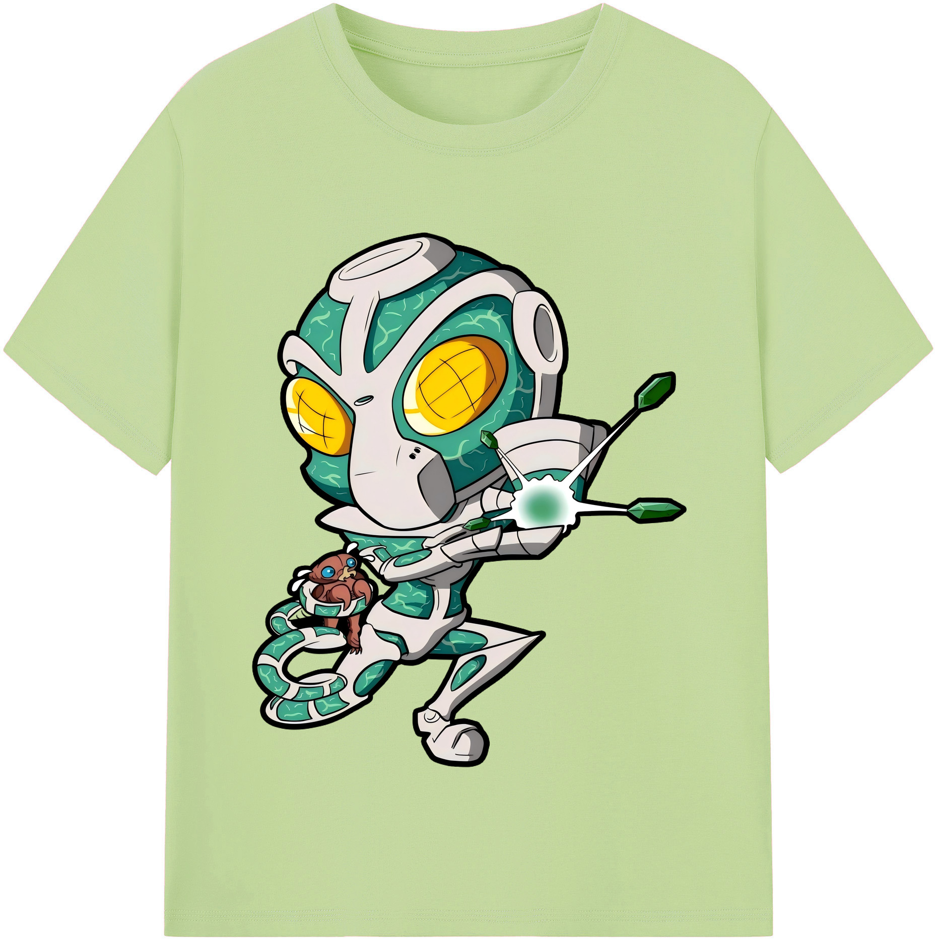 （画像用） ジョジョの奇妙な冒険 花京院 典明（かきょういん のりあき） JoJo's Bizarre Adventure Kakyoin Noriaki 綿100％半袖Tシャツ（フロントプリント）
